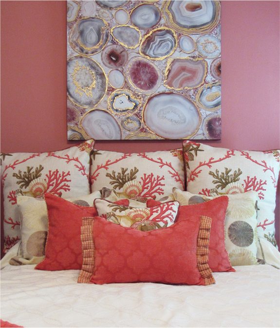 Panne Velvet Coral Decorative Pillow