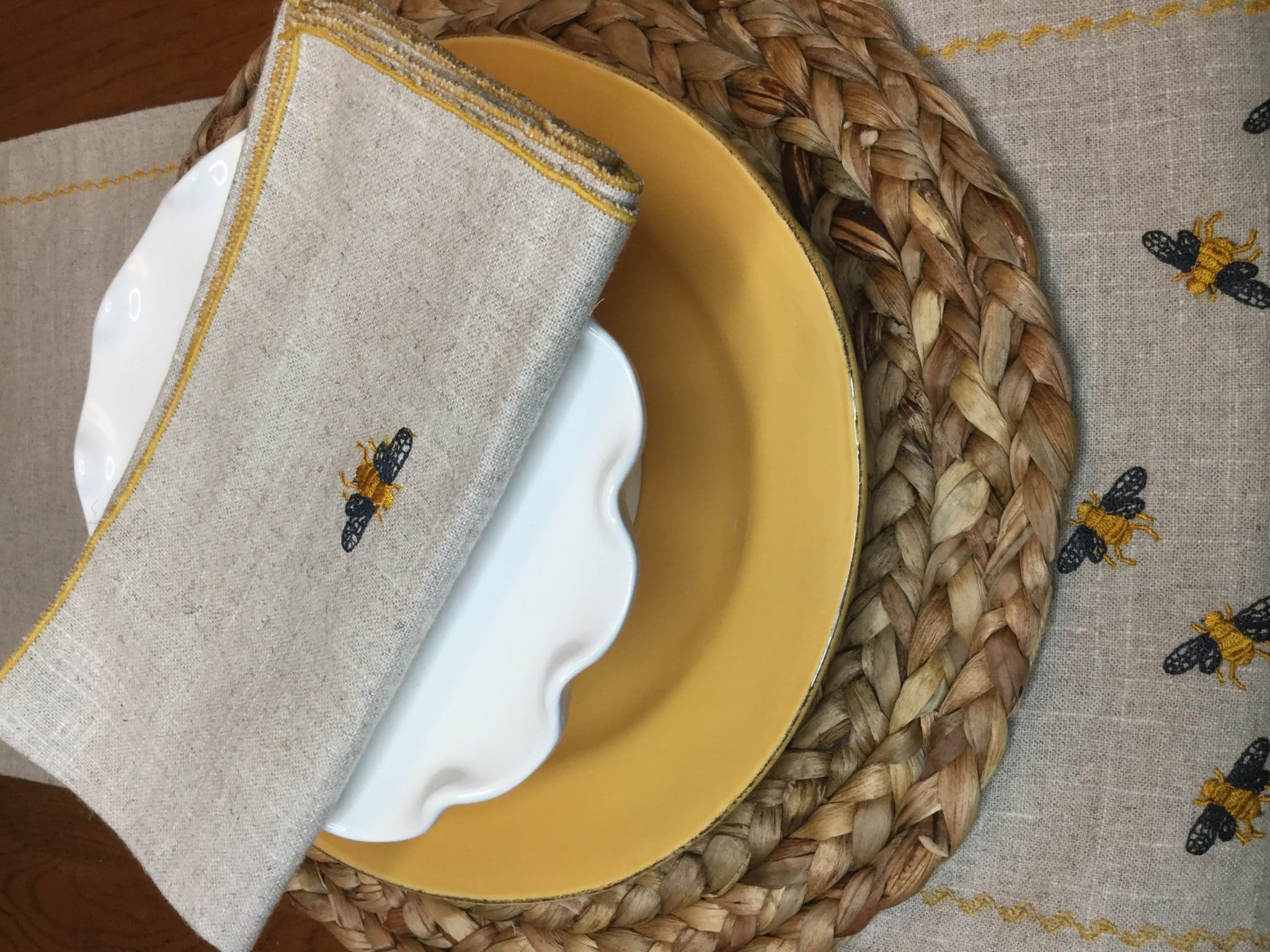 Set of Three Heavy Linen tea towels, dish towels - Linenbee