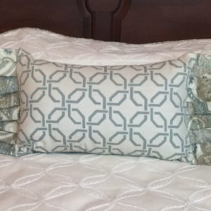 Blue Hexagon Pattern Pillow